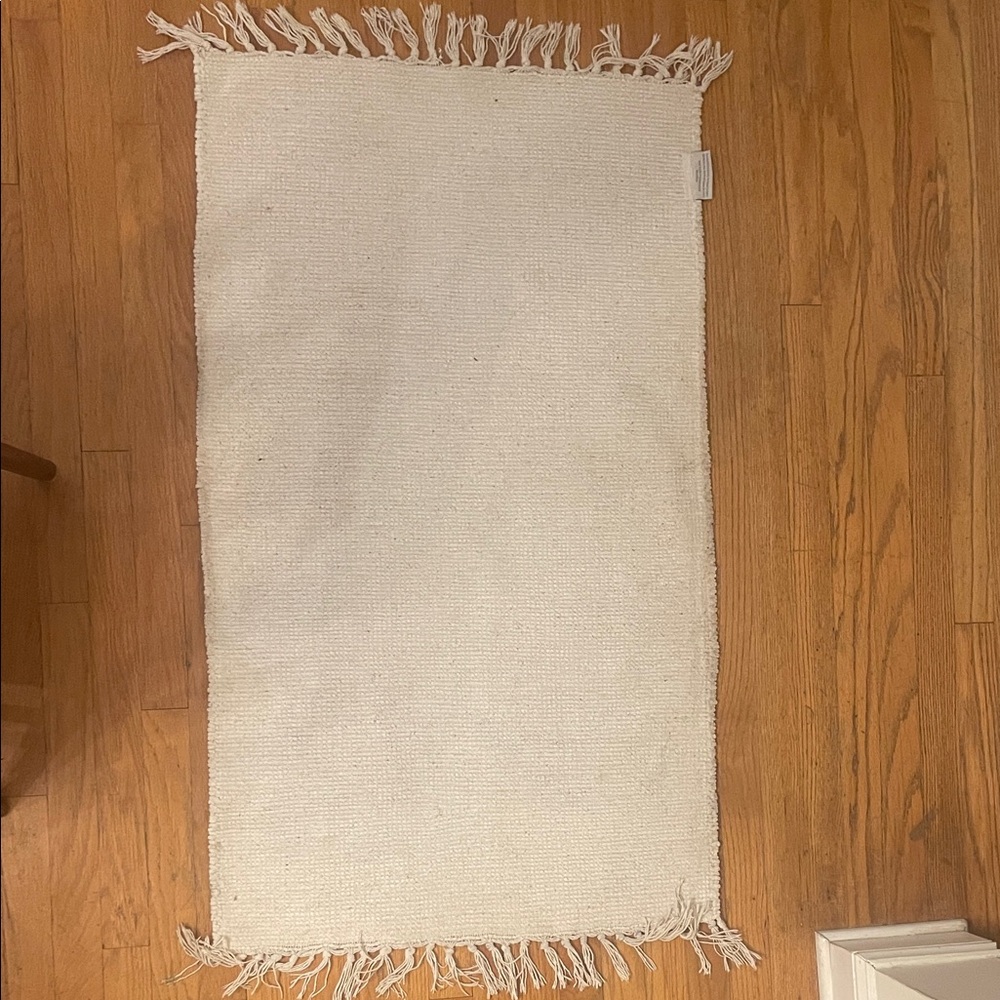 Shabby Chic Blue and Cream Rug - Picture 6 of 9